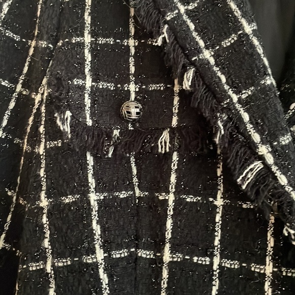 Bianca Nygard Tweed Blazer Black and White Size 6 Small - Picture 2 of 13